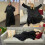 Fleece blanket with sleeves black 1