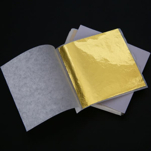 Gold Foil Gilding Craft Paper Silver 100 Sheets 2