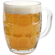 chope à bière en verre à fossettes, 570 ml (19,25 oz).