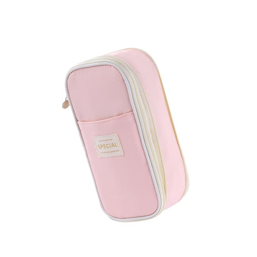 Pink Two-Layer Telescopic Pencil Case 2
