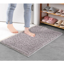 Tapis de bain en chenille, extra doux et absorbant, antidérapant, lavable et séchable en machine, tapis de sol moelleux pour baignoire, douche et