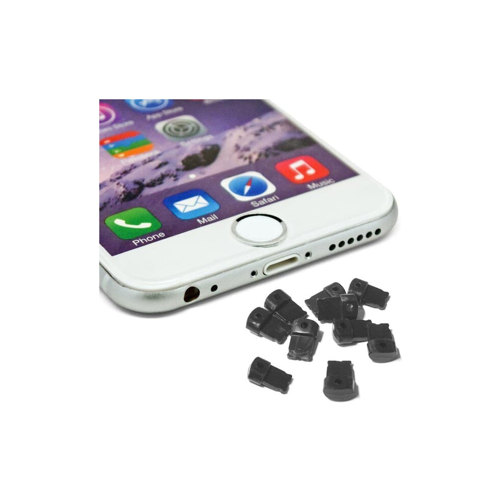 Dust Cover Plug For Iphone Lightning Port 10-Pack Black 962125356885