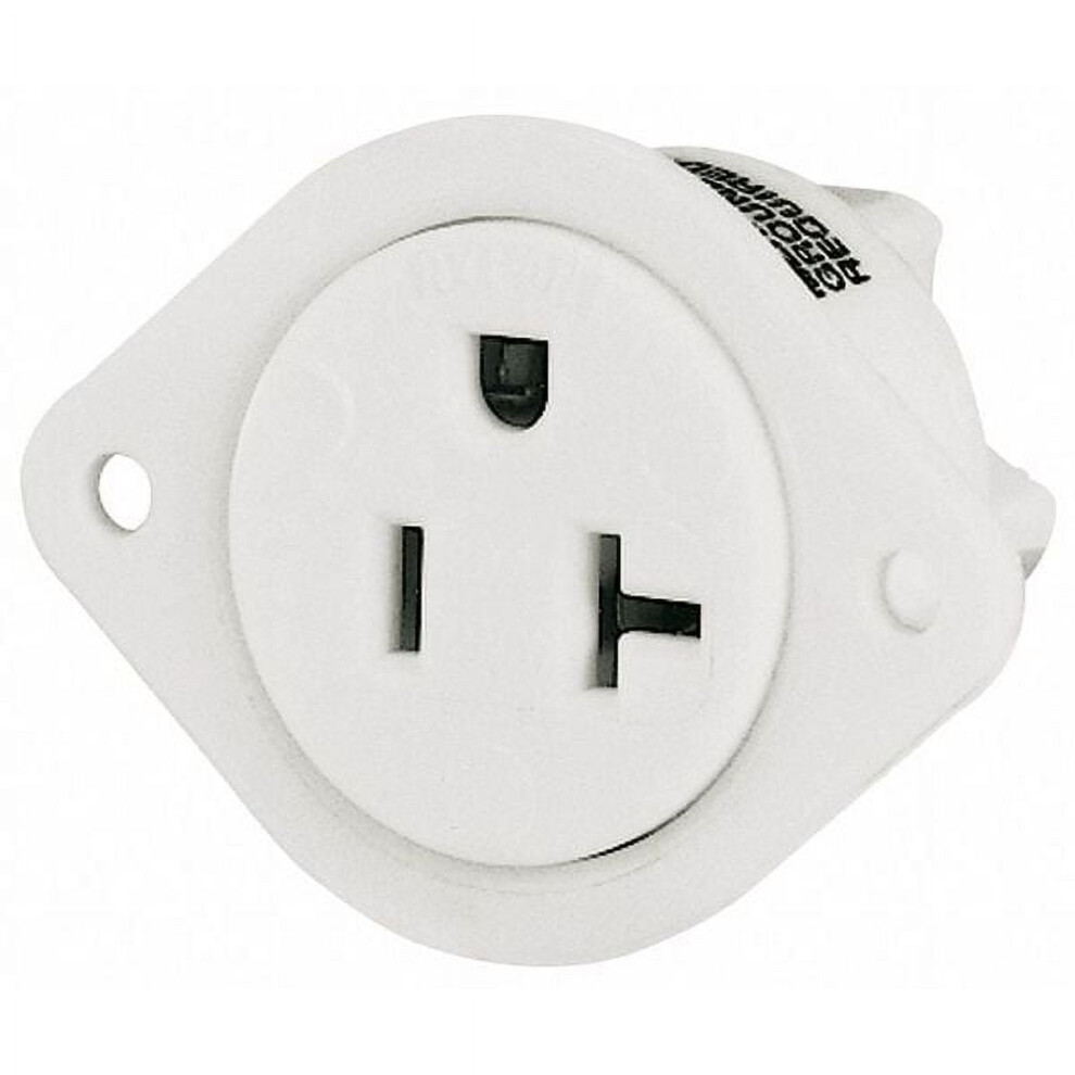 Zoroselect Flanged Receptacle 5-20R 20A 125V White 900881821827