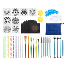 Mandala Dotting Tools Set for Nail Art with Tray 47PCS
