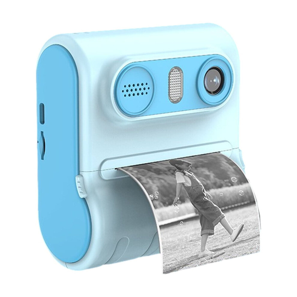 Yoloke Kids Instant Print Camera Dual Hd 2.4-Inch Thermal Blue 900881843737