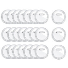 ÉPingles à Boutons en Acrylique de 3 Pouces, Badges en Plastique Transparent, Boutons Artisanaux avec éPingles Vierges, éPingles à Boutons Photo,