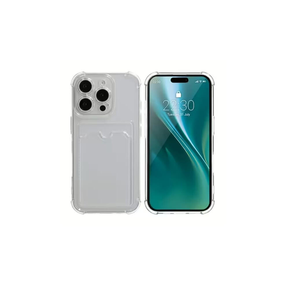 Iphone 16 Pro Case Shockproof Transparent With Card Holder 962125367140