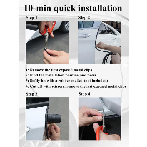 Car Door Protector Rubber U-Shaped No-Glue 1