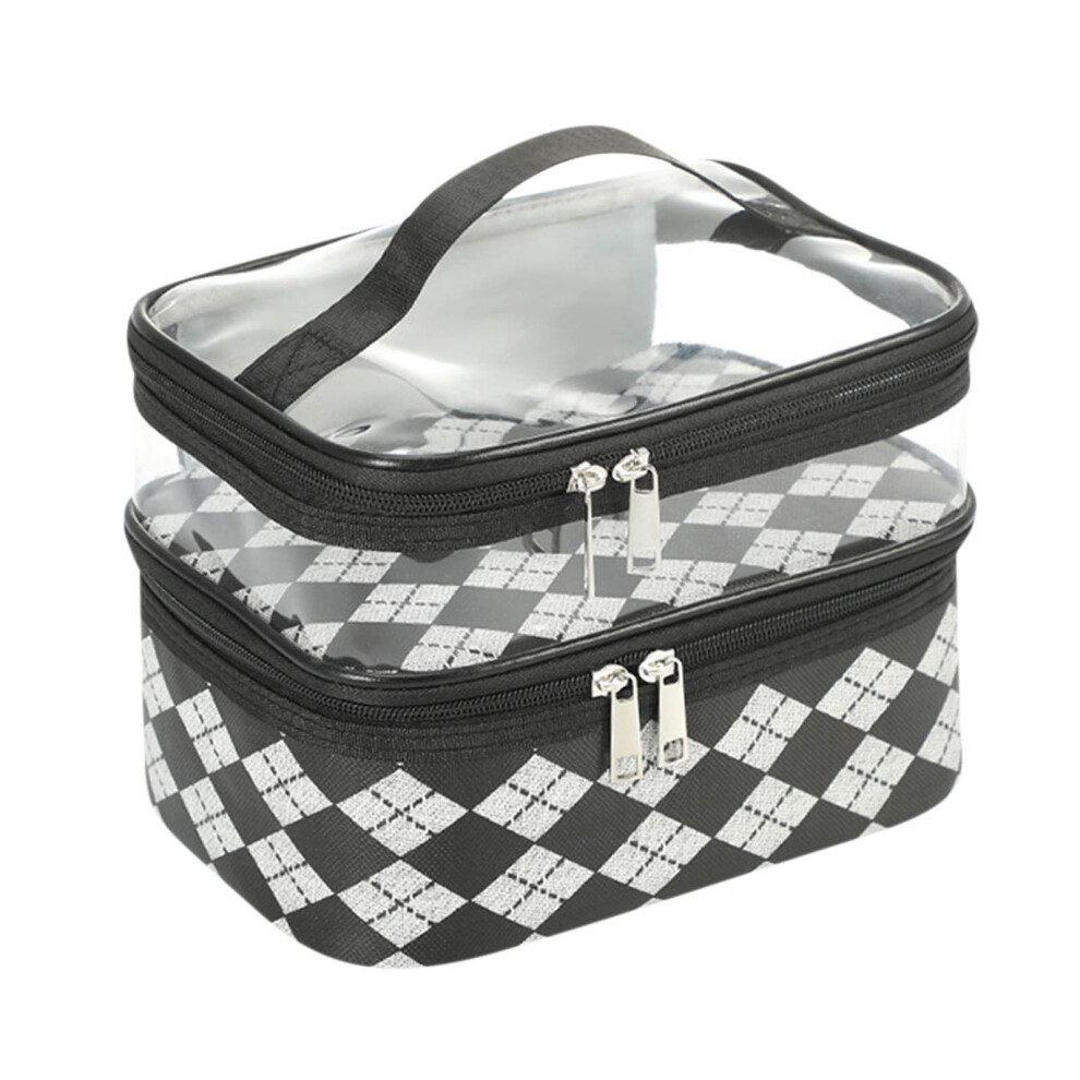 YOBOLK double-layer portable toiletries storage box