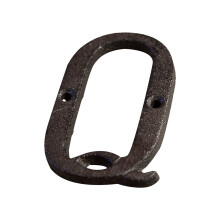 Yoloke 3-tommers husbogstav, adressebogstav til udendørs skilte, støbejerns metalnummer, vintage massivt metalpostkassebogstavnummer, sort