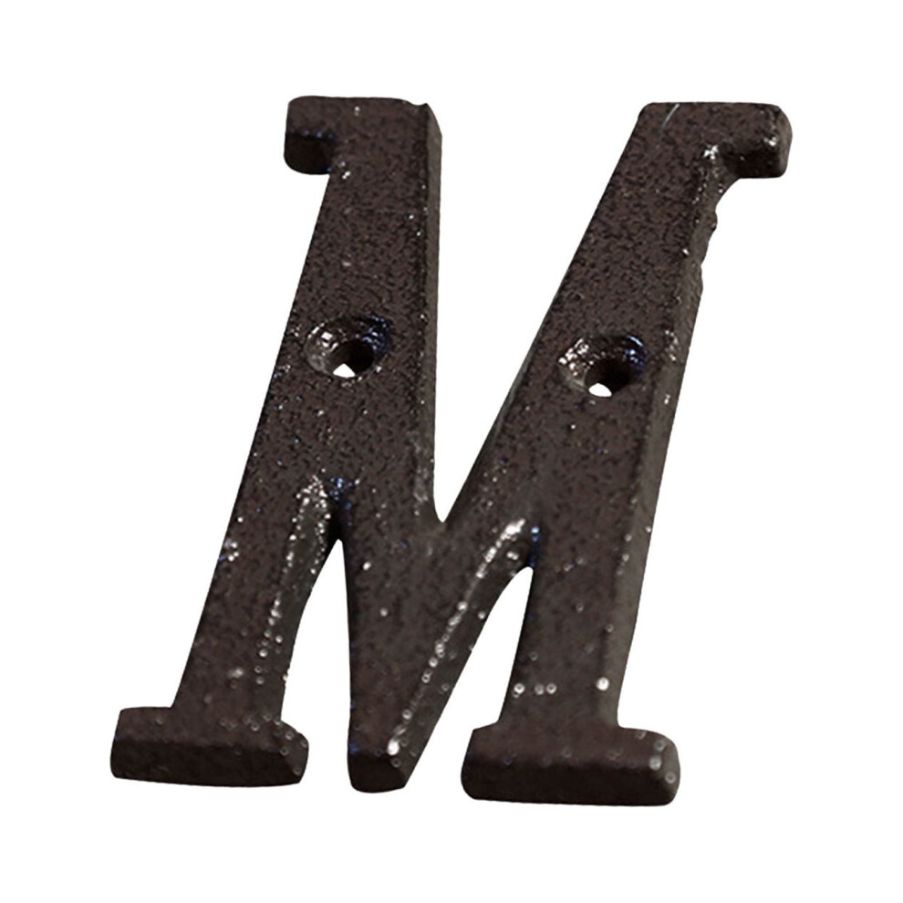 Yoloke House Number Letter Black Cast Iron 3 Inch 900881838733