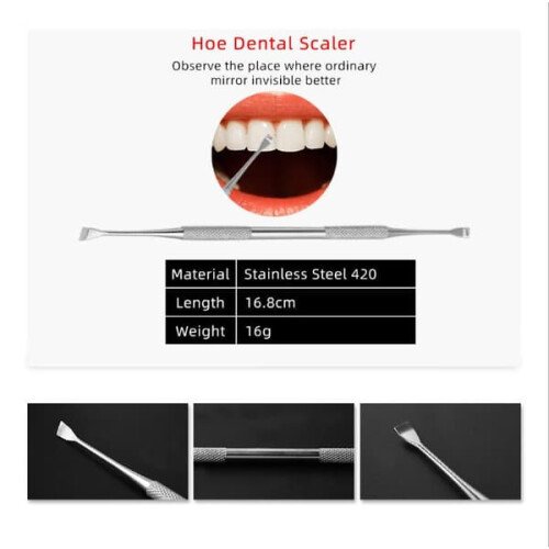 Stainless Steel Tartar Scraper Set for Dentists 2