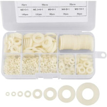 Plastic Nylon Flat Washers M2 to M10 White 500 pcs