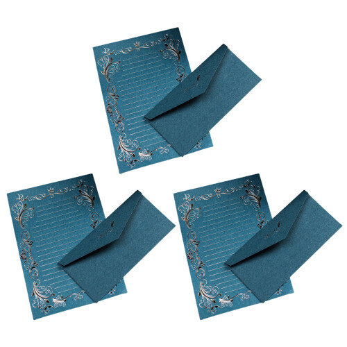 Vintage Writing Paper Set with Kraft Envelopes 24 pcs