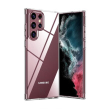Capa à prova de choque Rvelon compatível com Samsung S22 Ultra - Transparente