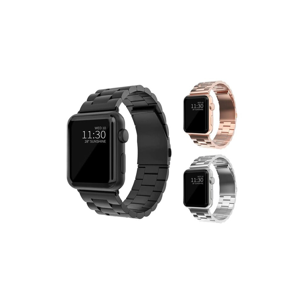 Link Bracelet For Apple Watch 42Mm 44Mm 45Mm Black 962029678236