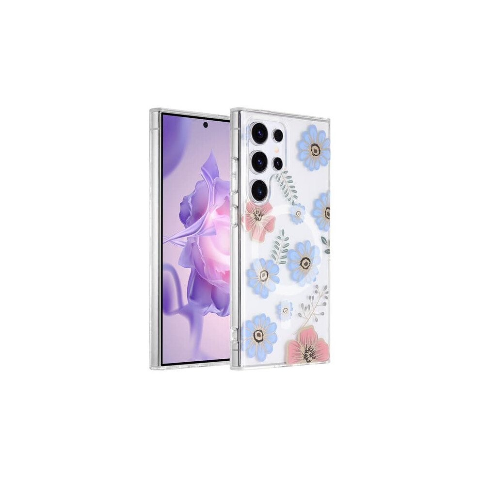 Samsung Galaxy S24 Ultra Case With Magnet And Floral Design 962029327509