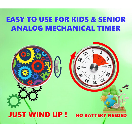 Visual Countdown Timer for Cooking and Kids 3.1 Inch 1