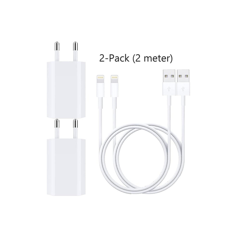 Iphone Wall Charger With Lightning Cable 2 M 2-Pack 962029665564