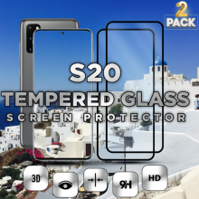 2 db-os csomag, Samsung Galaxy S20 készülékkel kompatibilis - Edzett üveg 9H - Szuper minőségű 3D