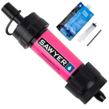 Water Purifier Straw Portable Filtration System Rose Red