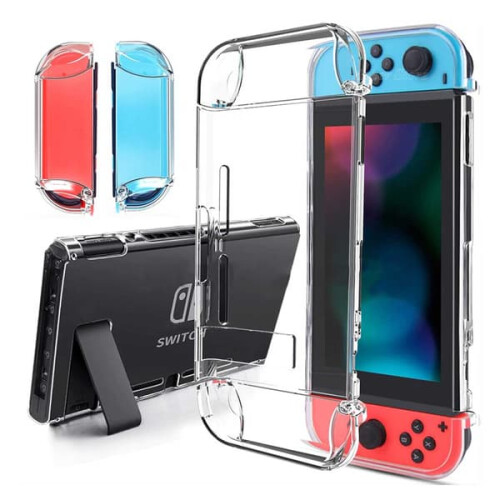 Compatibel met Nintendo Switch. Compatibele harde plastic hoes (transparant).