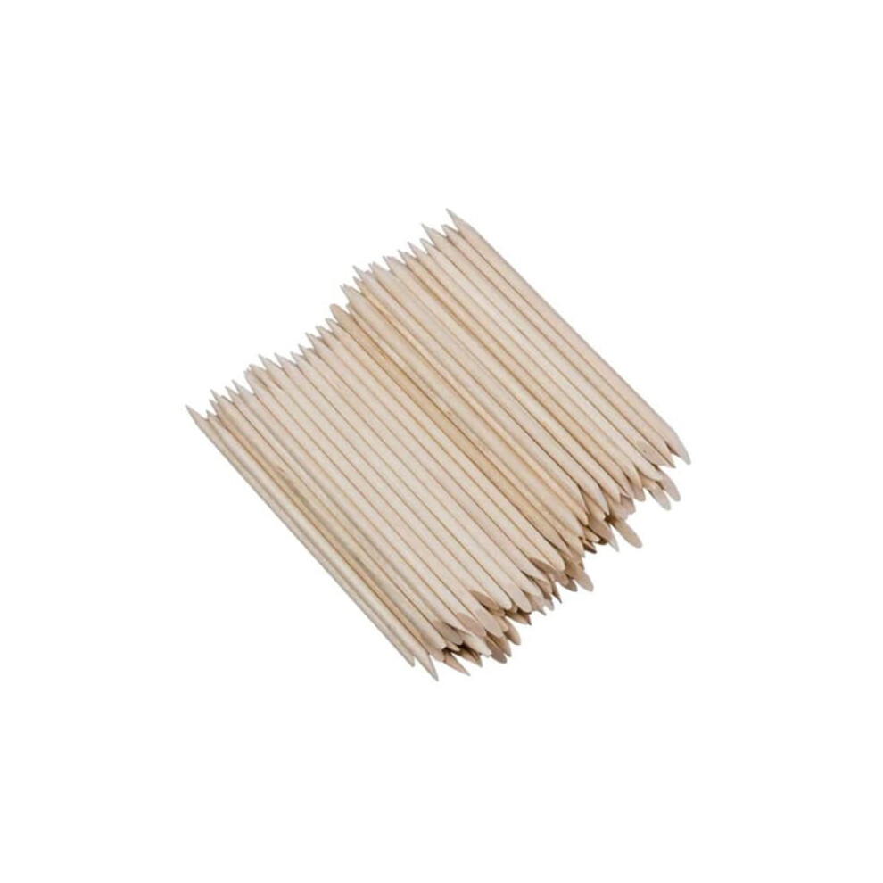 Manicure Orange Wood Stick Dead Skin Pusher 100pcs