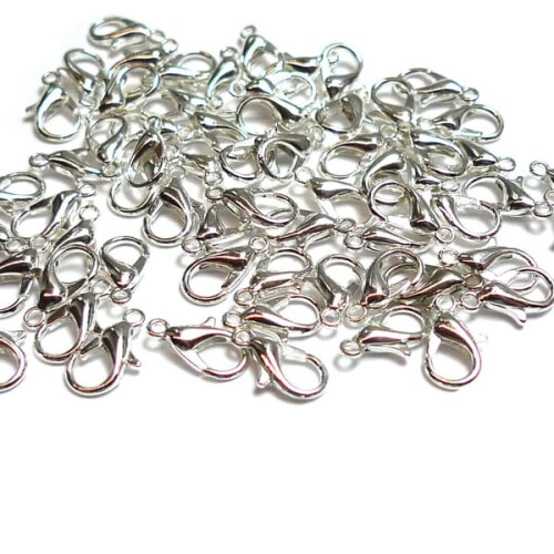 Necklace clasp silver plated 5-pack
