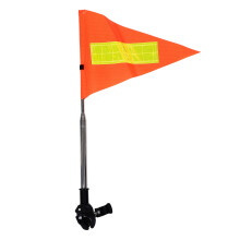 Bandera de seguridad reflectante para carrito de golf Hardline con mástil telescópico para carrito de golf y silla de ruedas.