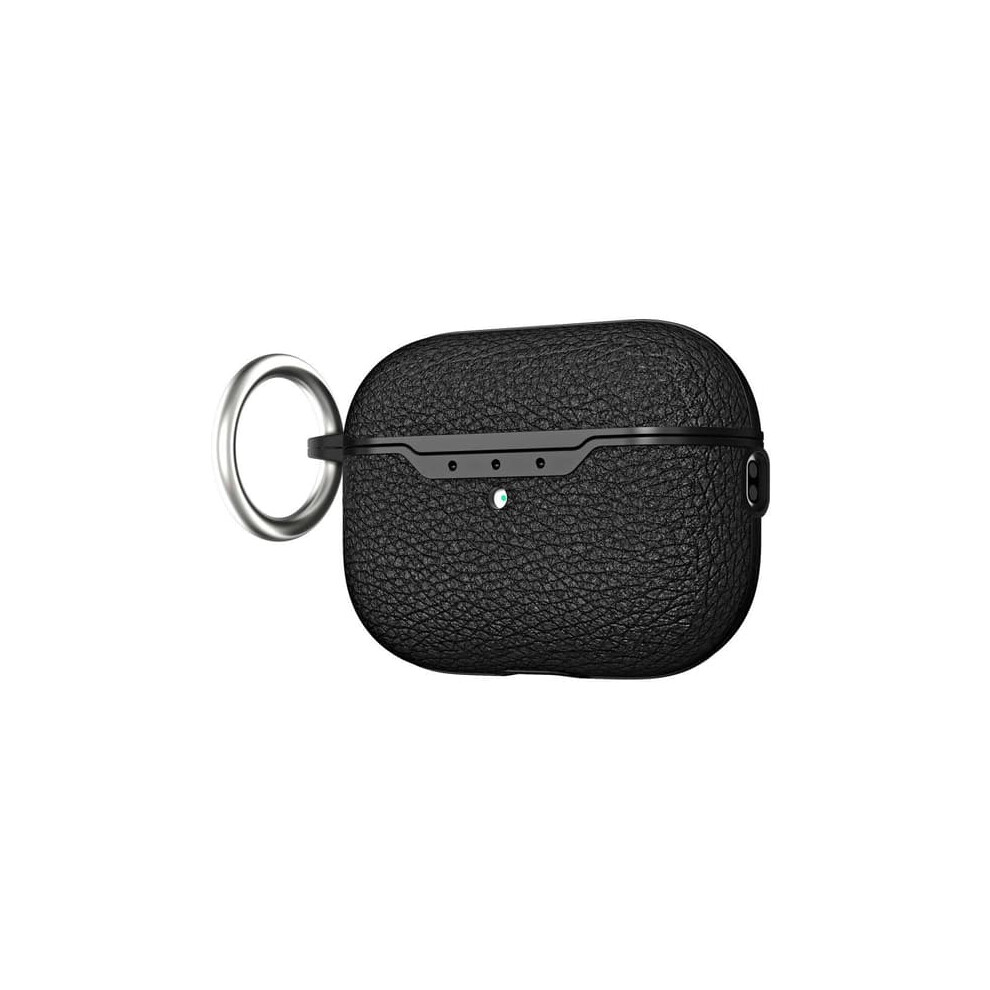 Skalo Airpods Pro 2 Litchi Case With Keychain Black 962125367430