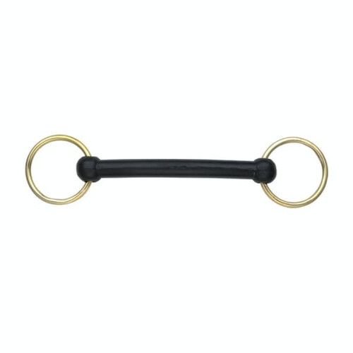 Shires rubber bradoon bit black 4 inches