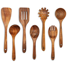 Teak Wood Cooking Ladle Set 7 Pieces