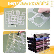 Opbergrek voor Vinylrollen met 25 Gaten, Vinylrolhouder voor Knutselkamer, 12 Inch X 12 Inch, 2 Inch Gaten (1 Pak)