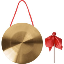 Universal mini brass hand gong with mallet