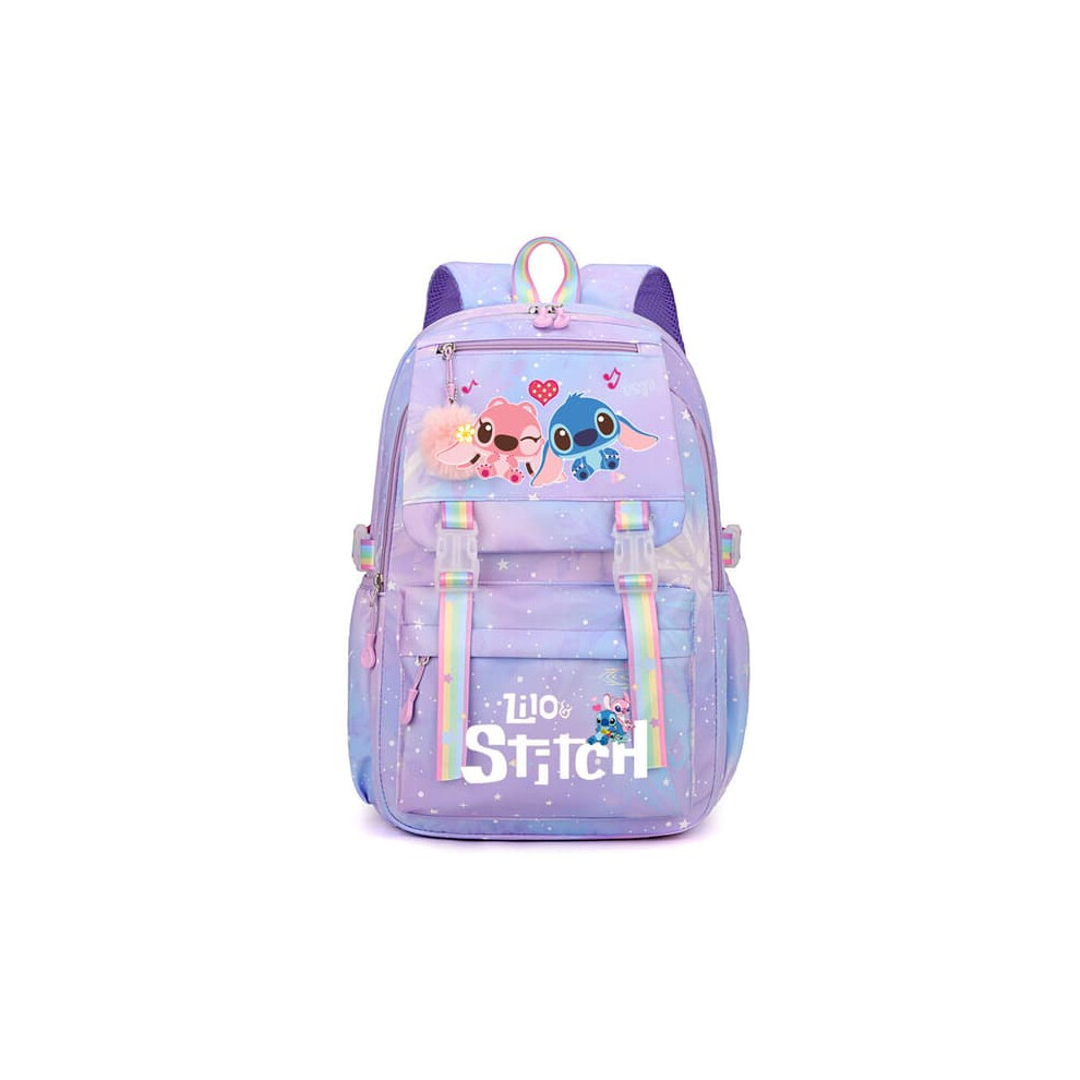 Stitch Girls School Backpack Pink Large Capacity