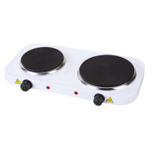 Double Hob White 2500W 5 Temperature Levels
