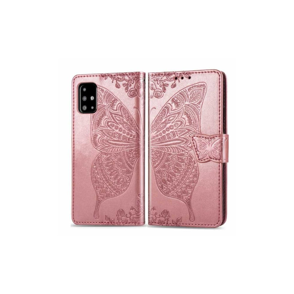 Samsung A51 4G Wallet Case Pu Leather Butterfly Motif Rose 962125341683