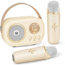 Mini Karaoke Machine Portable Bluetooth Speaker with 2