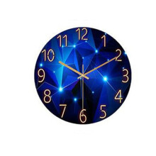 Wall Clock Digital Blue Dial