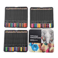 Colored Pencils Set 2B Hardness 72 Pieces Oily Lead