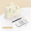 Pencil case corduroy 5 compartments wide opening beige 6