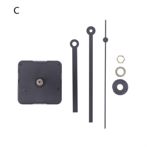 Silent Quartz Wall Clock Movement Black