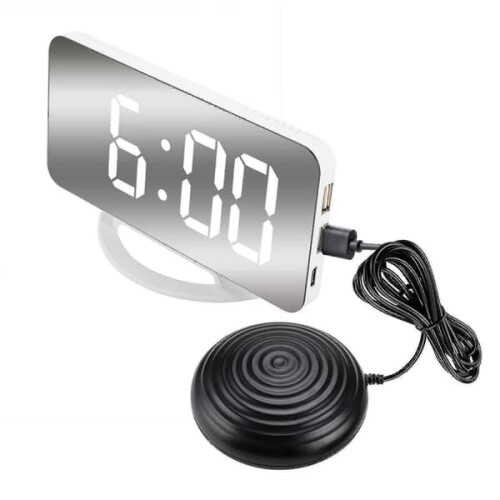 Vibrating Alarm Clock for Heavy Sleepers with Bed Shaker