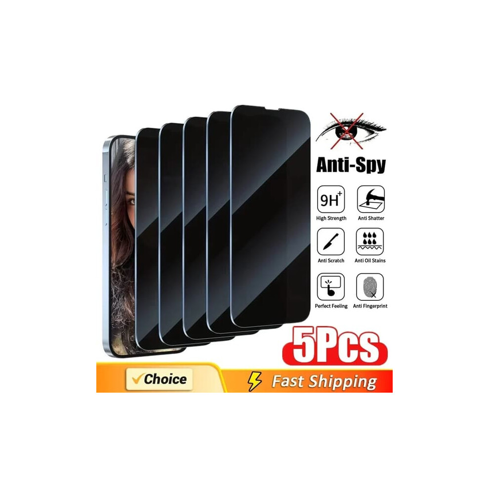 Iphone Privacy Screen Protector Full Coverage 5Pcs 962029660378