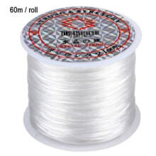 Elastic thread for jewelry making white 60m