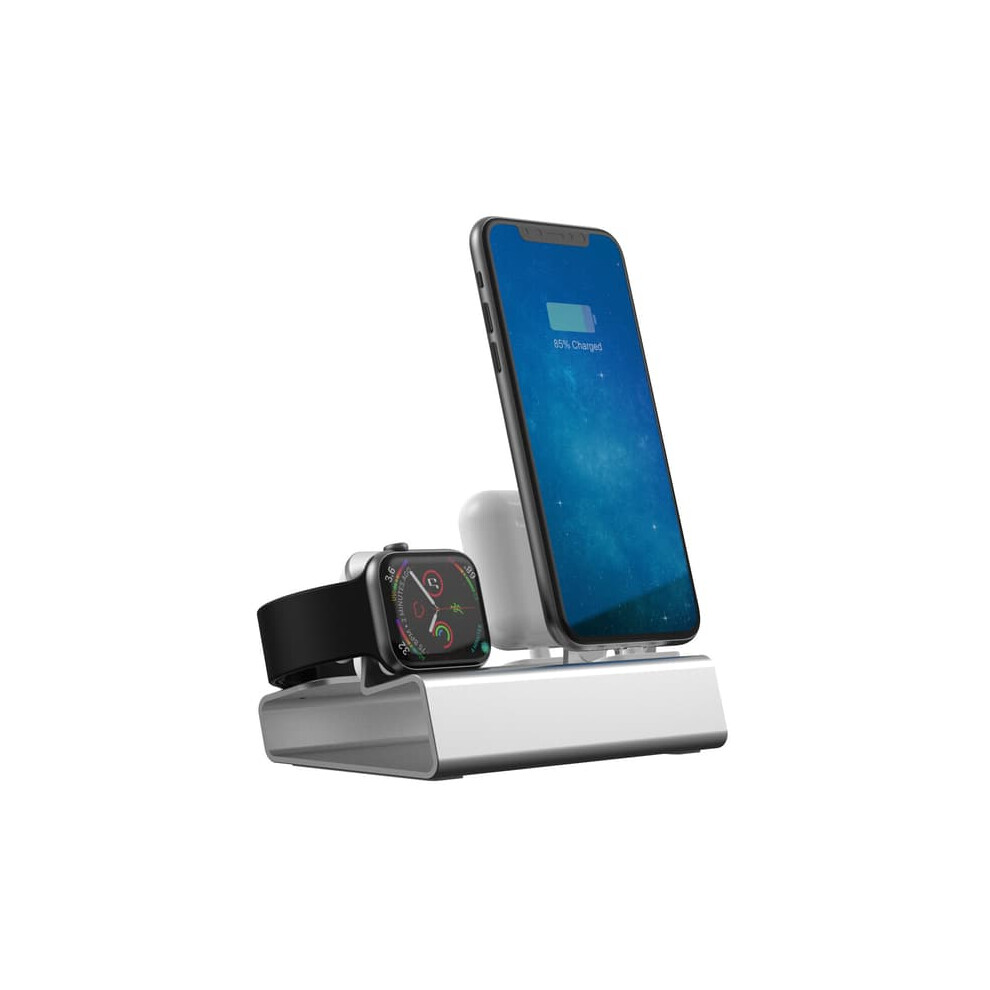 Charging Station For Iphone Apple Watch Airpods Silver 962125363609