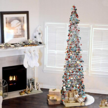 5ft collapsible tinsel Christmas tree with stand
