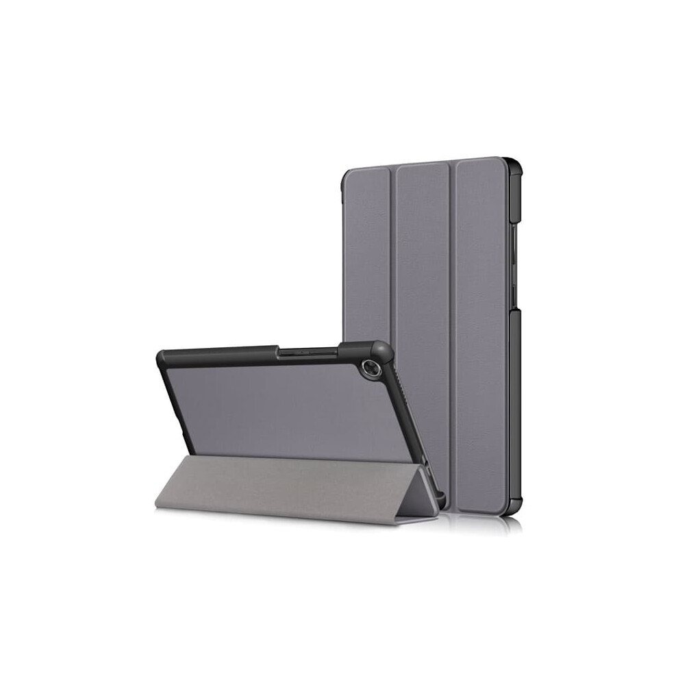 Lenovo Tab M8 2Nd Gen Litchi Tri-Fold Case Gray 962125358438