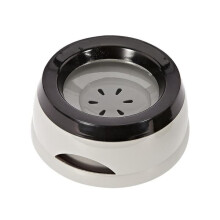 Pet Water Bowl Gray Non-Slip Spill-Free Slow-Drink 1 Pack