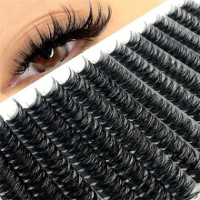 False Eyelashes Black 8-16 mm